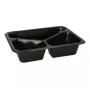 Papstar 96554 vienkartinis maisto laikymo indas, juodas, PET, 227x178x45 mm