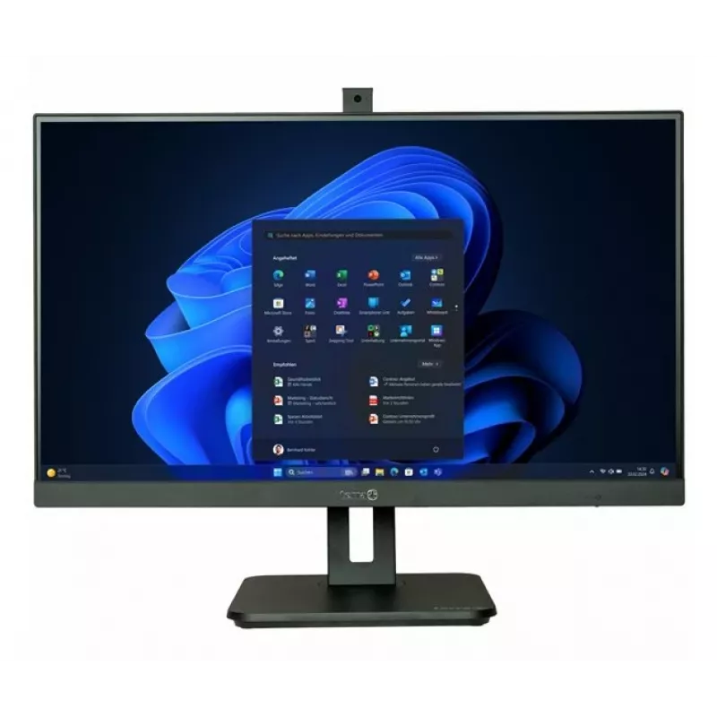TERRA 1000035 All-in-One PC / darbo stotis Intel® Core™ i5 i5-14500 68,6 cm (27 colių) 1920 x 1080 pikselių 16 GB DDR5-SDRAM 1 TB SSD Windows 11 Pro Wi-Fi 6 (802.11ax) Juoda