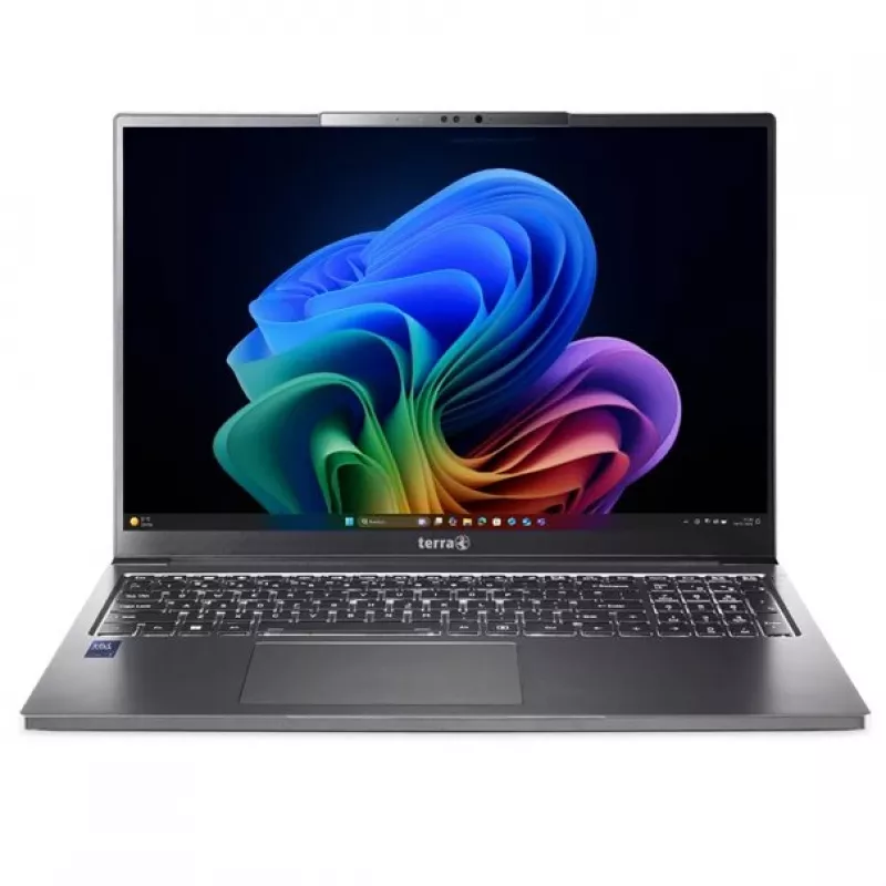 TERRA Mobile 1671L Copilot+ PC Intel Core Ultra 5 228V Nešiojamasis kompiuteris 40,6 cm (16 colių) WQXGA 32 GB DDR5-SDRAM 1 TB SSD Wi-Fi 7 (802.11be) Windows 11 Pro Vokiška pilka