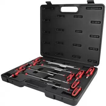 L formos Torx raktų rinkinys KS Tools 151.8160 — 9 dalių, chromo-vanadžio plienas, metalinė apdaila