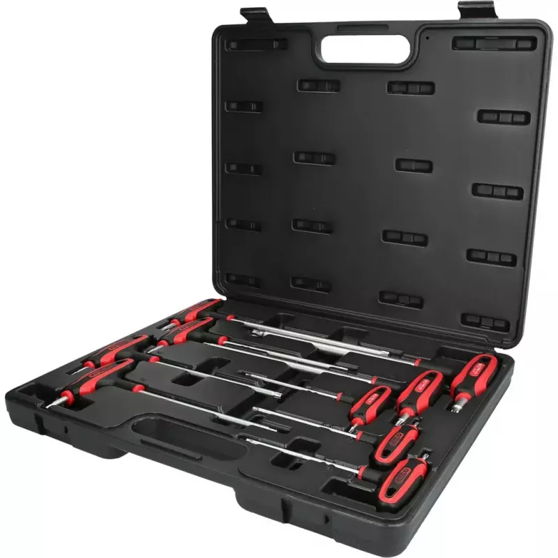 L formos Torx raktų rinkinys KS Tools 151.8160 — 9 dalių, chromo-vanadžio plienas, metalinė apdaila