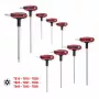 L formos Torx raktų rinkinys KS Tools 151.8160 — 9 dalių, chromo-vanadžio plienas, metalinė apdaila