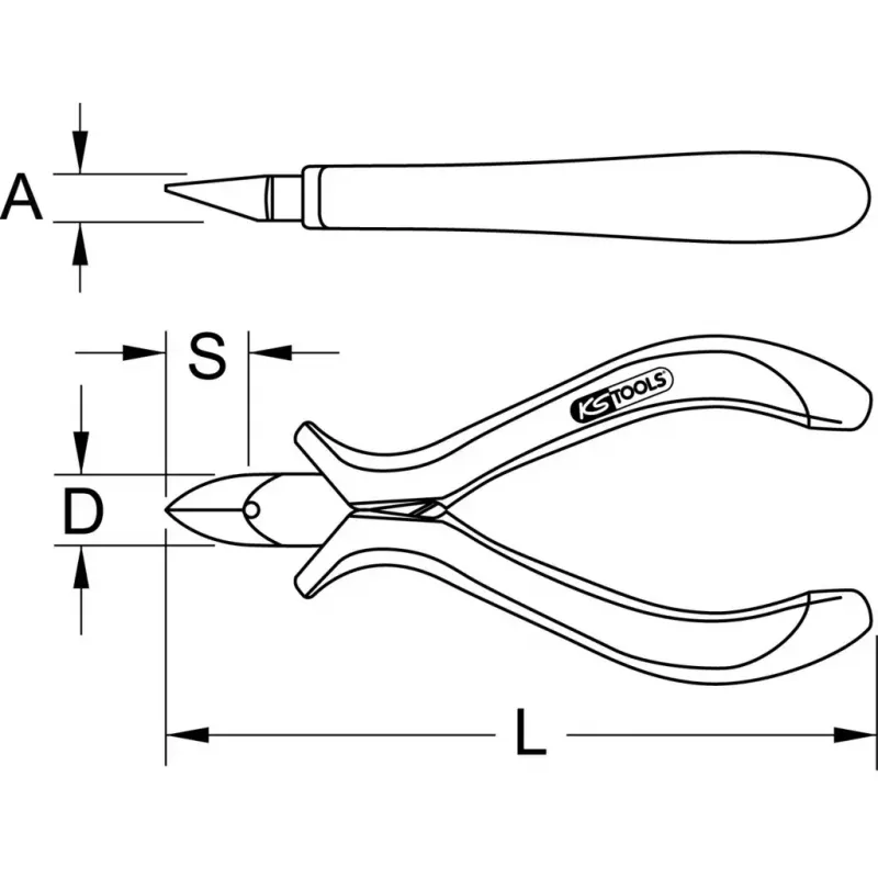 Plier KS Tools 500.7024 Plienas Ilgis 120 mm