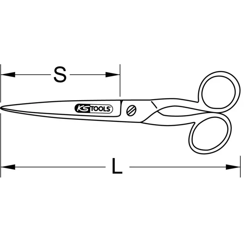 Raštinės žirklės KS Tools 118.0078 110 g