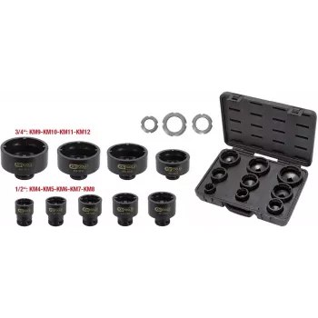 Lizdų rinkinys KS Tools 450.5020 — 9 lizdų galvutės, svoris 7,82 kg