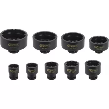Lizdų rinkinys KS Tools 450.5020 — 9 lizdų galvutės, svoris 7,82 kg