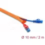 Kabelių apsauginė mova, savaime užsidaranti DELOCK 2 m x 10 mm oranžinė