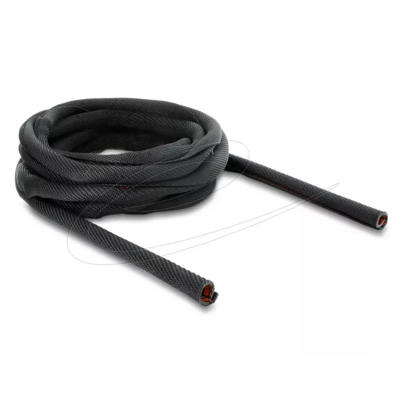 DELOCK kabelių apsaugos mova, savaime užsidaranti, dviejų sluoksnių, 5 m x 19 mm, juoda
