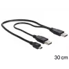 USB laidas DeLOCK 83178 USB 2.0 0,3 m 2 x USB A juodas