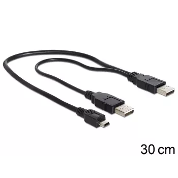 USB laidas DeLOCK 83178 USB 2.0 0,3 m 2 x USB A juodas