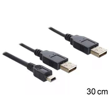 USB laidas DeLOCK 83178 USB 2.0 0,3 m 2 x USB A juodas