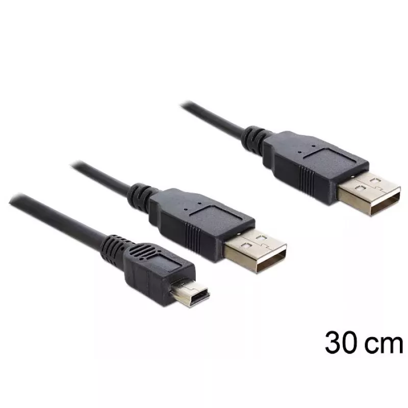 USB laidas DeLOCK 83178 USB 2.0 0,3 m 2 x USB A juodas
