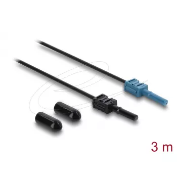 Šviesolaidinis adapterio kabelis DELOCK 91026, daugiamodis POF, 3 m, juodas/mėlynas, 1 vnt.