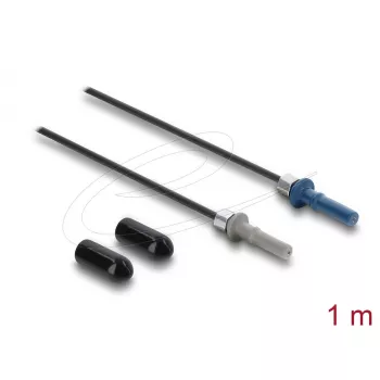 DELOCK 91031 šviesolaidinis adapteris — daugiamodis, 1,0 m kabelis, juoda/pilka/mėlyna, 1 vnt.