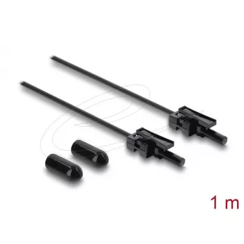 Šviesolaidinis adapteris DELOCK 91036 daugiamodis, juodas, 100 cm kabelis, 1 vnt.
