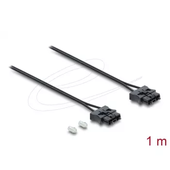 Šviesolaidinis pataisų laidas DELOCK 91045 POF plastikinis ST į ST 1 m juodas
