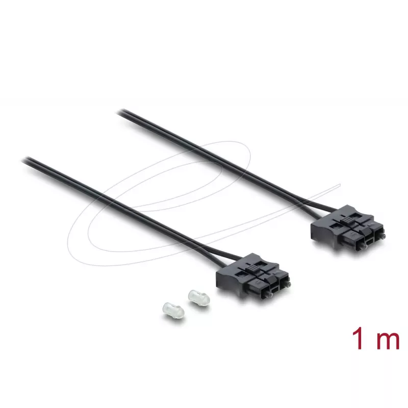 Šviesolaidinis pataisų laidas DELOCK 91045 POF plastikinis ST į ST 1 m juodas