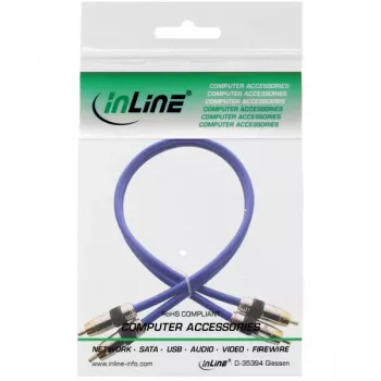 InLine Premium RCA garso kabelis 2x RCA kištukas / kištukas paauksuoti kontaktai 2 m