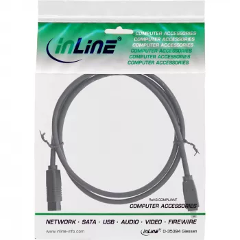 InLine FireWire 400 į 800 1394b laidas 4/9 kontaktų vyriškas 1,8 m juodas