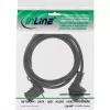 InLine maitinimo laidas, CEE 7/7 kampuotas / 3 kontaktų IEC C13 kairėje kampuotas, juodas, 1,8 m