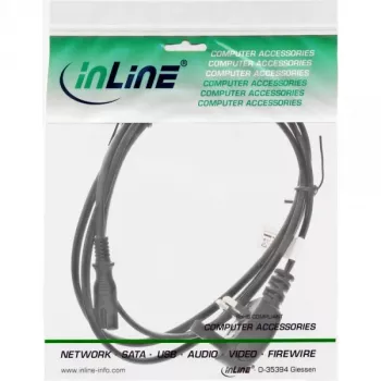 InLine maitinimo laidas, kištukas England / Euro 8 lizdas, 1,8 m, BS 1363, C7 jungtis, 250 V, 2,5 A