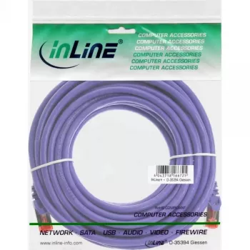InLine komutacinis kabelis S/FTP PiMF Cat.6 250MHz PVC varis violetinis 7.5m