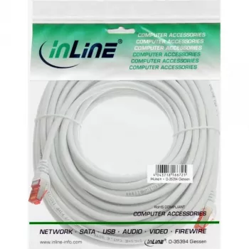 InLine komutacinis kabelis S/FTP PiMF Cat.6 250MHz PVC varis baltas 30m