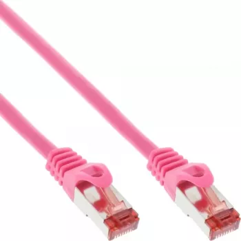InLine komutacinis kabelis S/FTP PiMF Cat.6 250MHz PVC varis rožinis 3 m
