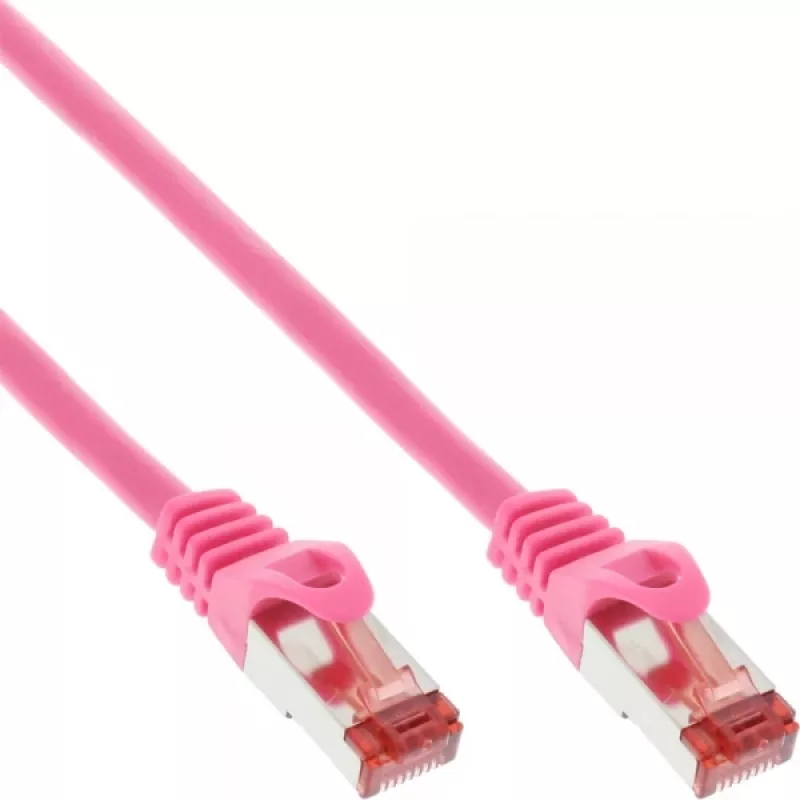 InLine komutacinis kabelis S/FTP PiMF Cat.6 250MHz PVC varis rožinis 3 m