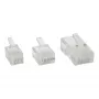 InLine Crimping Plug 6P6C RJ12 for plokščias kabelis, 100 pcs., RJ-12, Transparent, White, Plastic, 88 g, 9.7 mm, 100 vnt.