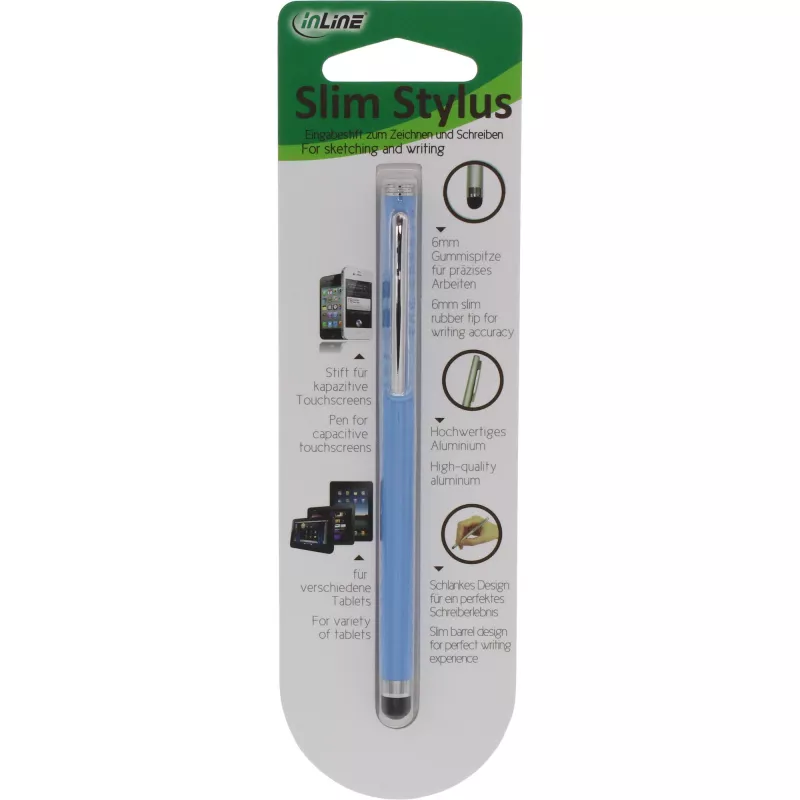 Stylus Pen InLine 55467B jutikliniams ekranams mėlynas