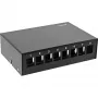 InLine Desktop Consolidation Point Box 8x Keystone RJ45, metal, Juoda RAL9005