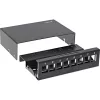 InLine Desktop Consolidation Point Box 8x Keystone RJ45, metal, Juoda RAL9005