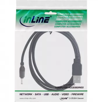 InLine USB nuolatinės srovės maitinimo adapterio laidas, USB A kištukas į DC 3,5x1,35 mm 3 m