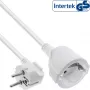 InLine maitinimo ilgintuvo kabelis, F tipo, kampinis, baltas, 15 m, 15 m, patalpų, F tipo, F tipo, kampinis, 1,5 mm²