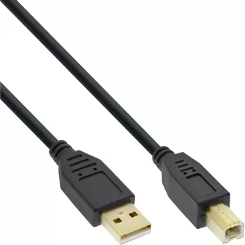 InLine B-34518S USB kabelis USB 2.0 2 m USB A USB B Juodas