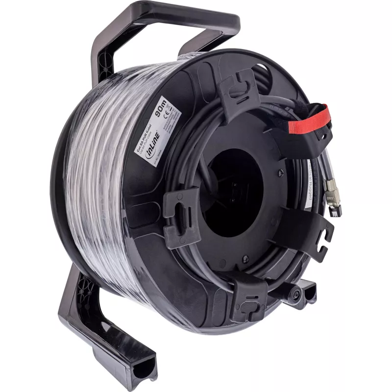 Tinklo kabelis InLine 78594A RJ-45 Cat.6A 90 m Juodas