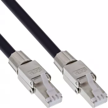 Tinklo kabelis InLine 78594A RJ-45 Cat.6A 90 m Juodas