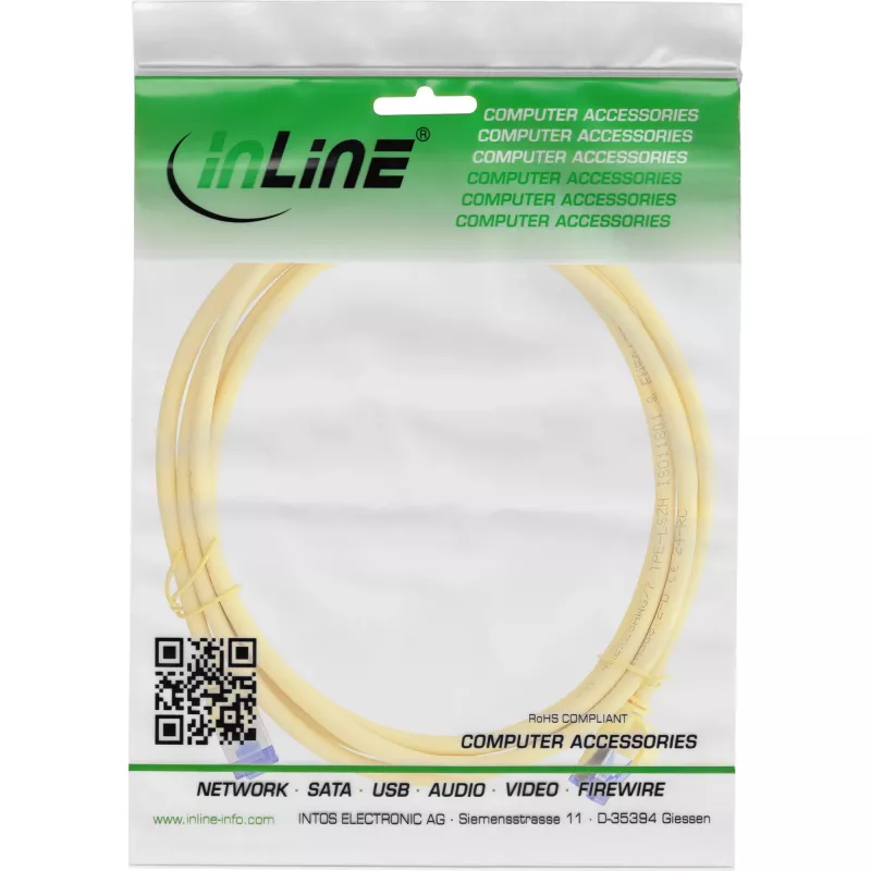 InLine 74914Y tinklo kabelis geltonas 1,5 m Cat6a S/FTP (S-STP)
