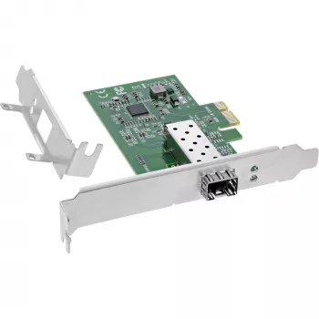 Vidinė tinklo plokštė InLine 51125N, šviesolaidinė, 1000 Mbit/s, PCI Express