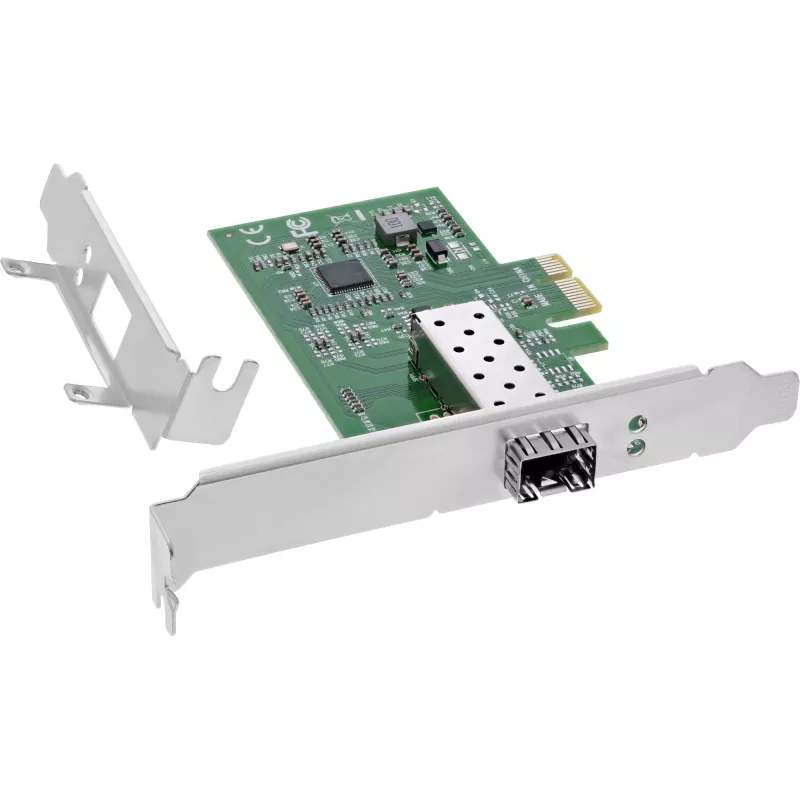 Vidinė tinklo plokštė InLine 51125N, šviesolaidinė, 1000 Mbit/s, PCI Express