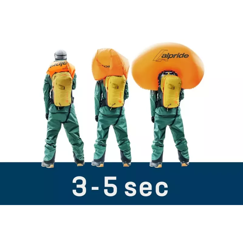 Lavinos kuprinė DEUTER Alproof Lite 22 – 22 L, ciberžolės/juoda, lengva, patvari