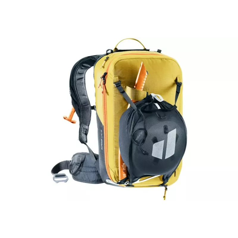 Lavinos kuprinė DEUTER Alproof Lite 22 – 22 L, ciberžolės/juoda, lengva, patvari