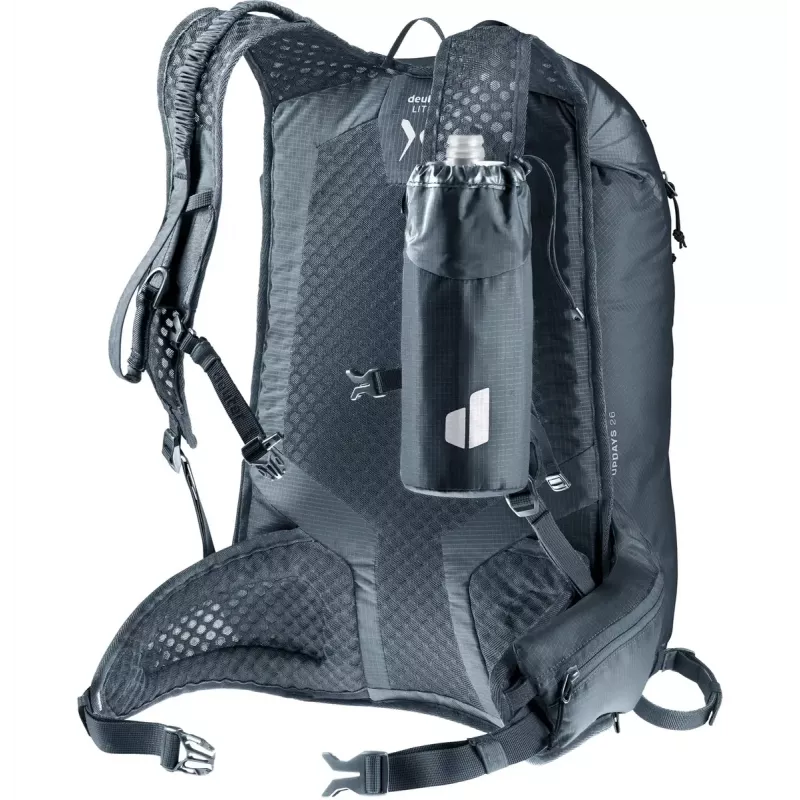 Sportinė kuprinė DEUTER Updays 26 — 26 L, juoda, poliamidas, 51×31×23 cm, be PFAS