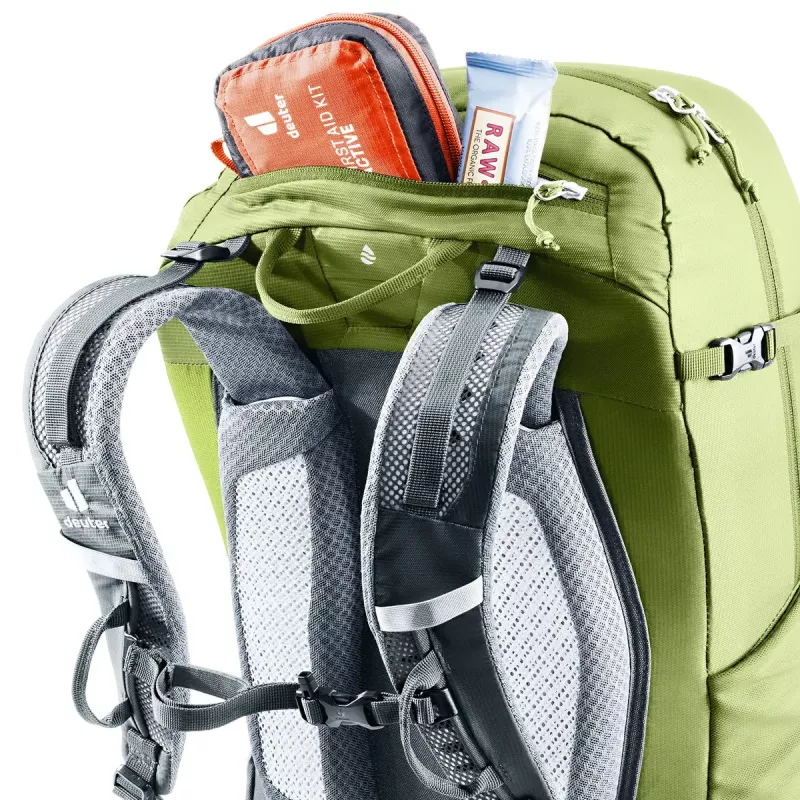 Žygeiviška kuprinė DEUTER Trail Pro 33 — 33 L, poliamidas, apsauga nuo lietaus, ventiliacija, juosmens diržas