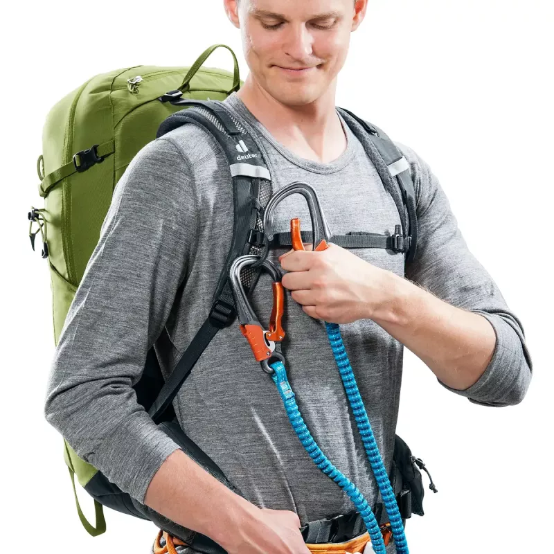 Žygeiviška kuprinė DEUTER Trail Pro 33 — 33 L, poliamidas, apsauga nuo lietaus, ventiliacija, juosmens diržas