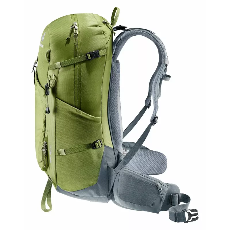 Žygeiviška kuprinė DEUTER Trail Pro 33 — 33 L, poliamidas, apsauga nuo lietaus, ventiliacija, juosmens diržas