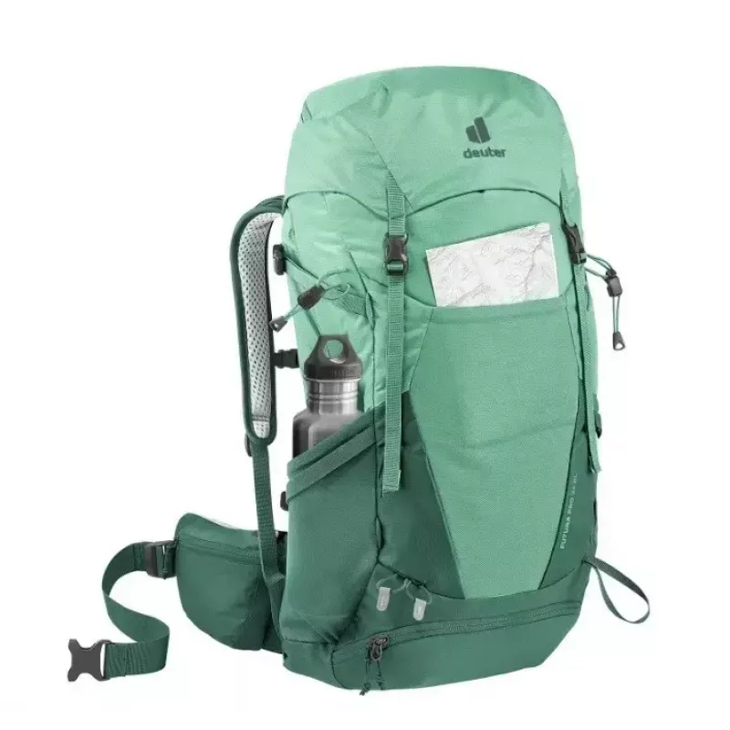 Moteriška kuprinė DEUTER Futura PRO 34 SL, 34 l, žygiams, perdirbtos medžiagos, žalia