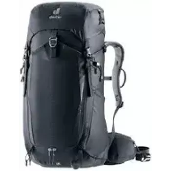 Kuprinė DEUTER Trail PRO 34 SL — moteriška žygių kuprinė 34 l, lengva, patvari, juoda