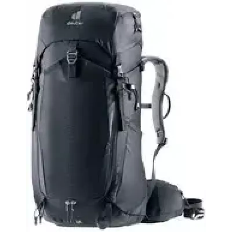 Kuprinė DEUTER Trail PRO 34 SL — moteriška žygių kuprinė 34 l, lengva, patvari, juoda